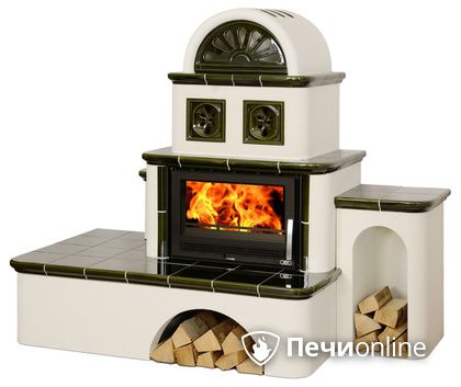 Печь-камин ABX Oxford, зеленая правая в Красноярске